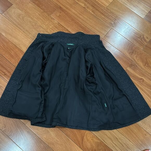Lauren Ralph Lauren Women's Wool Blend Button-Up Jacket Black Charcoal Size 18W - Picture 7 of 12